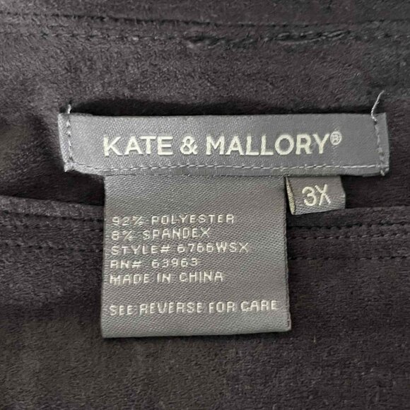 Kate & Malory Fringe Zip Up Jacket Women's size 3X Gray - Picture 6 of 6